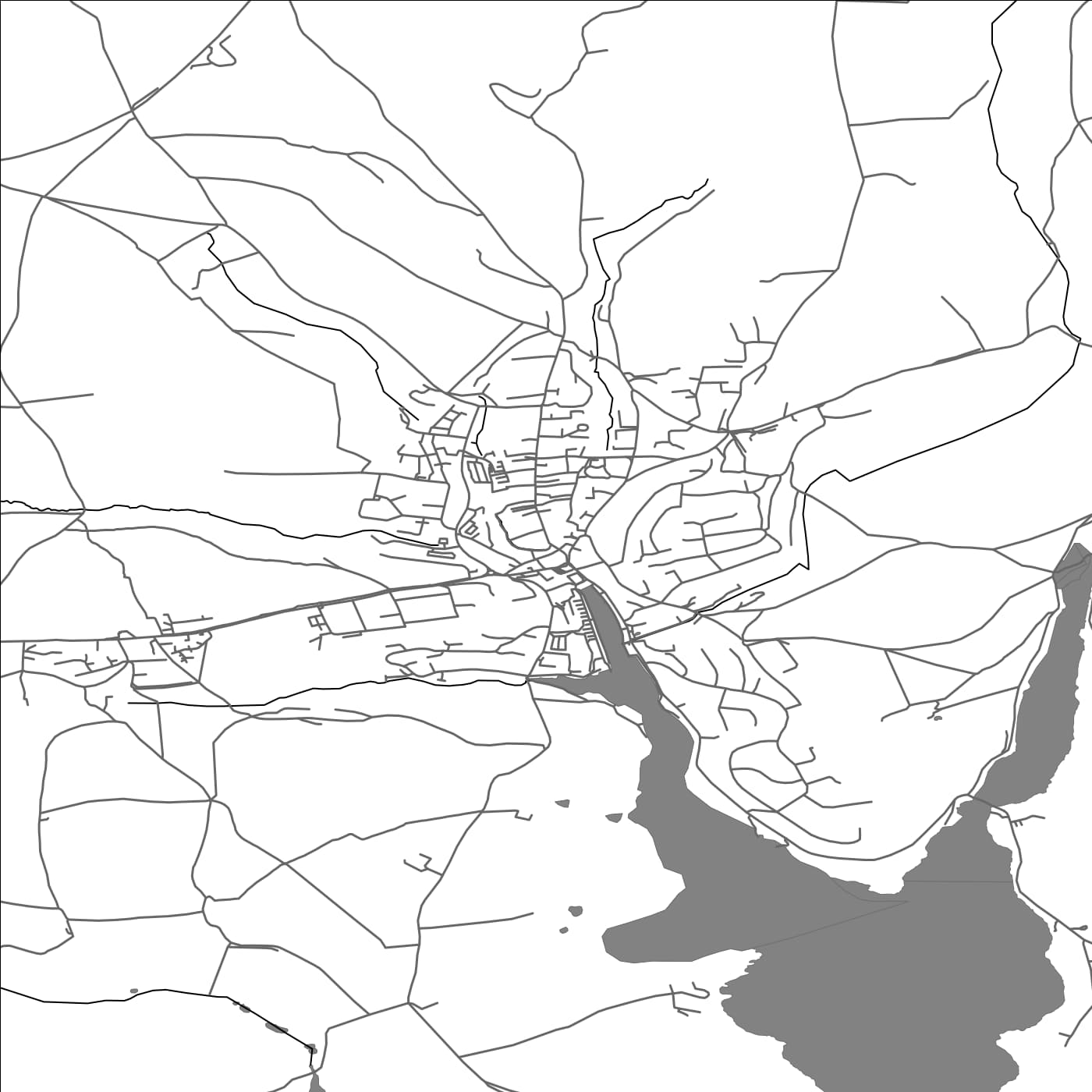 ROAD MAP OF KINGSBRIDGE, UNITED KINGDOM BY MAPBAKES