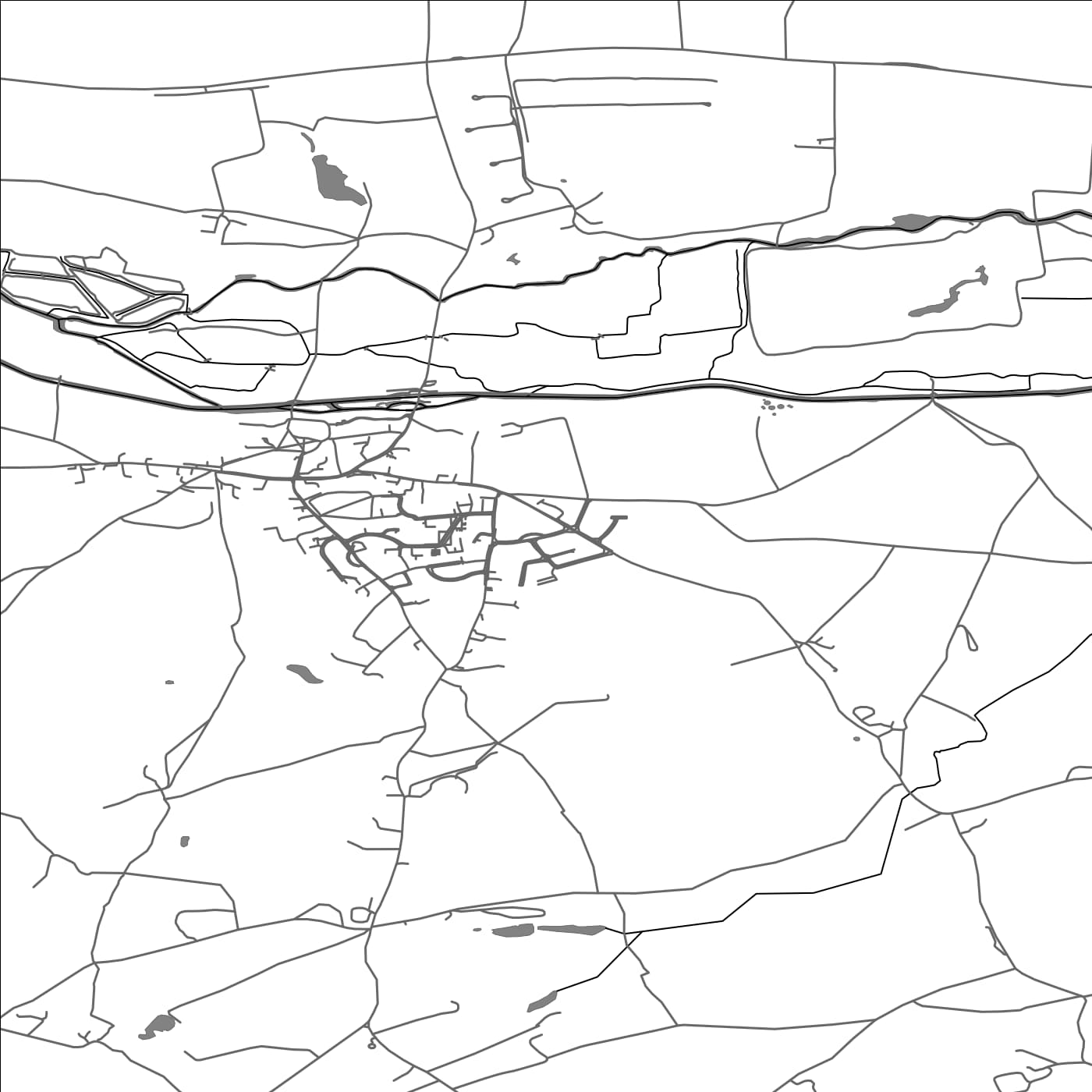 ROAD MAP OF KINTBURY, UNITED KINGDOM BY MAPBAKES