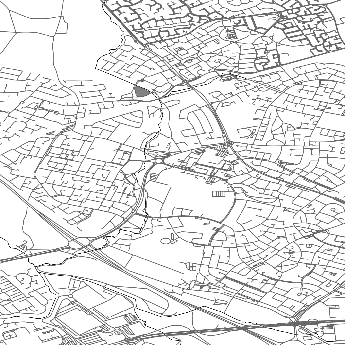 ROAD MAP OF KIRKBY, UNITED KINGDOM BY MAPBAKES