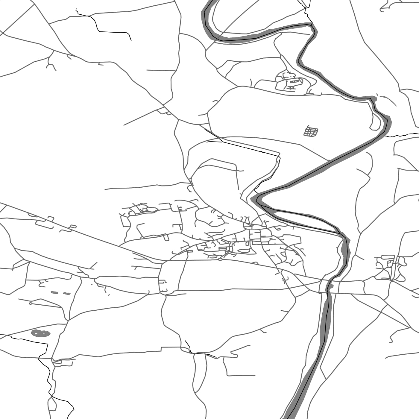 ROAD MAP OF KIRKBY LONSDALE, UNITED KINGDOM BY MAPBAKES