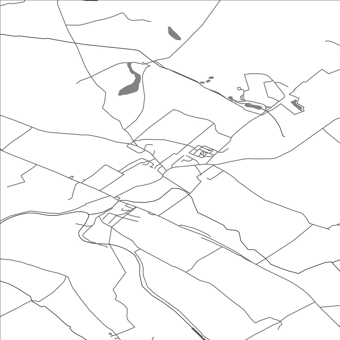 ROAD MAP OF KIRKBY THORE, UNITED KINGDOM BY MAPBAKES