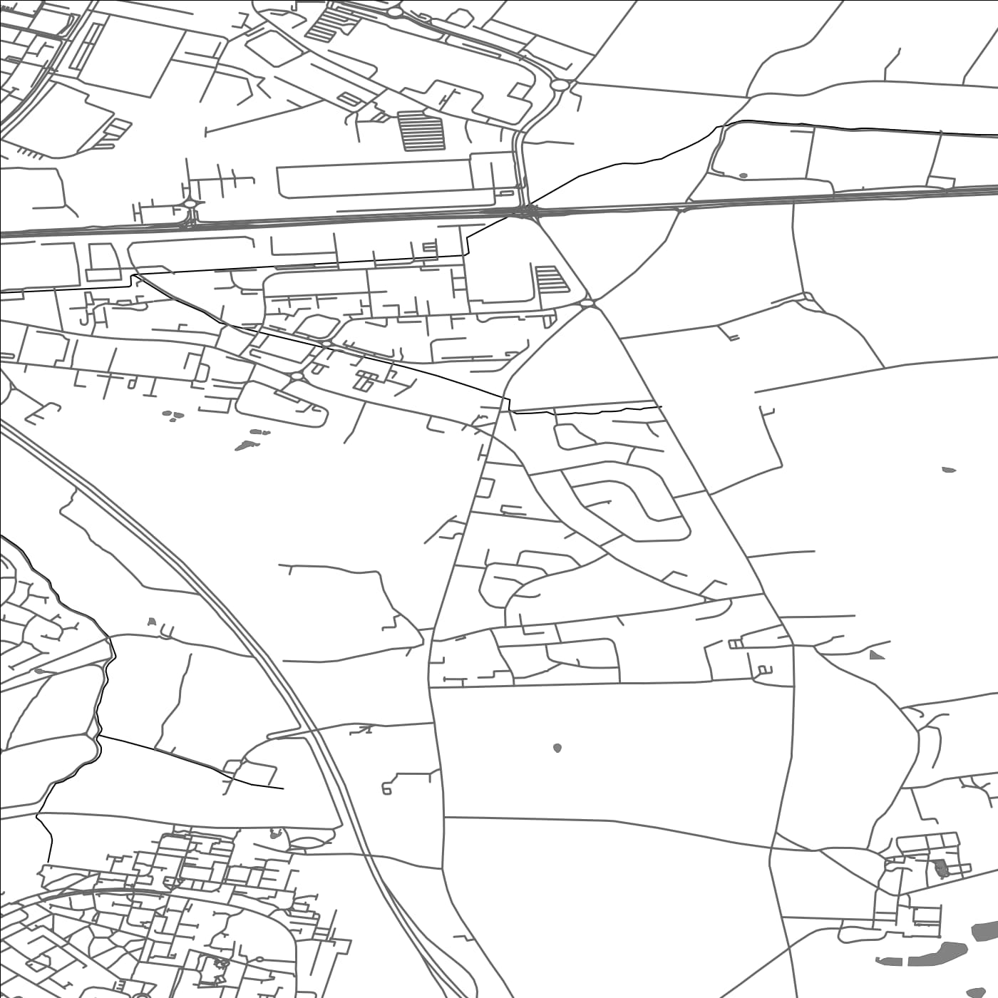 ROAD MAP OF KNOWSLEY, UNITED KINGDOM BY MAPBAKES