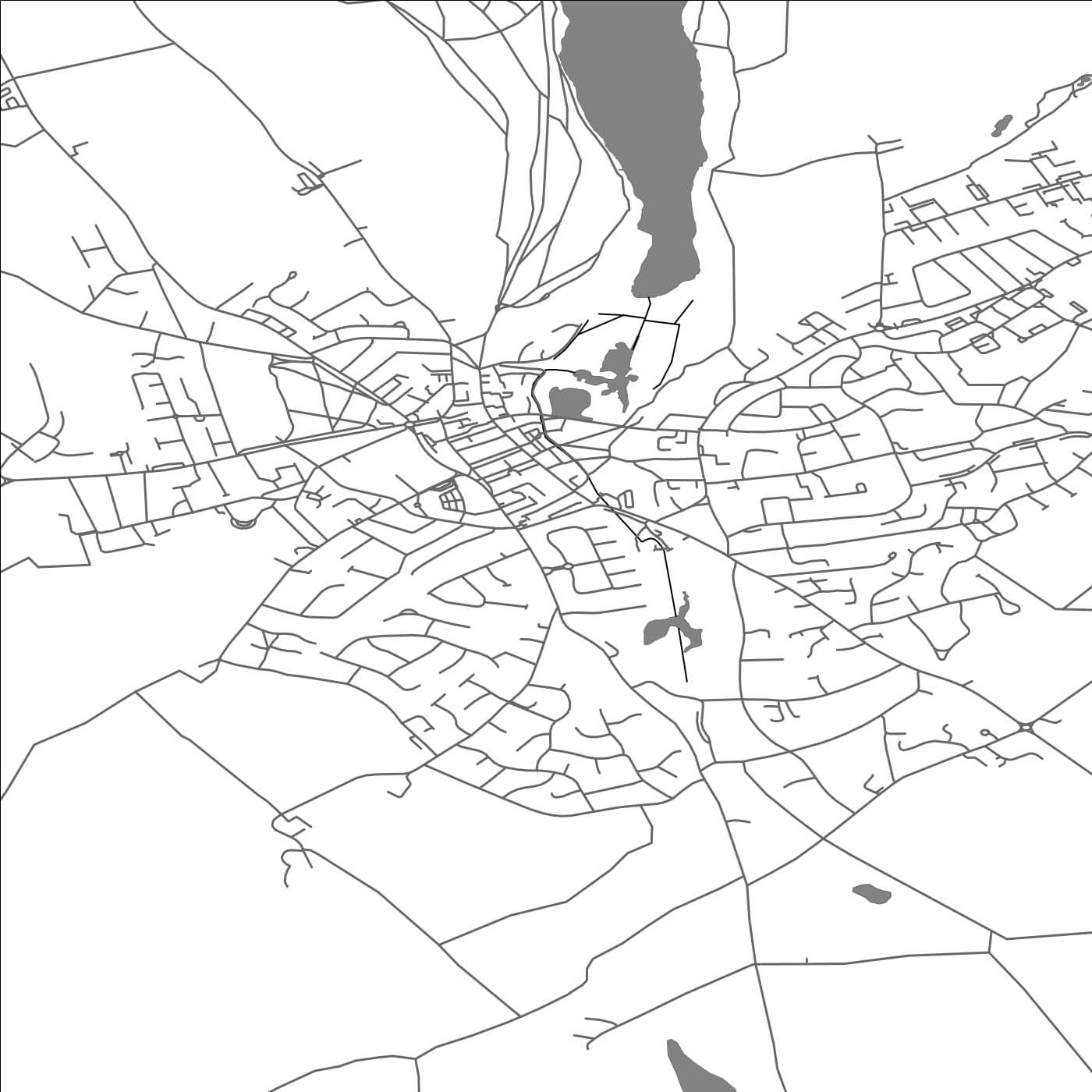 ROAD MAP OF KNUTSFORD, UNITED KINGDOM BY MAPBAKES