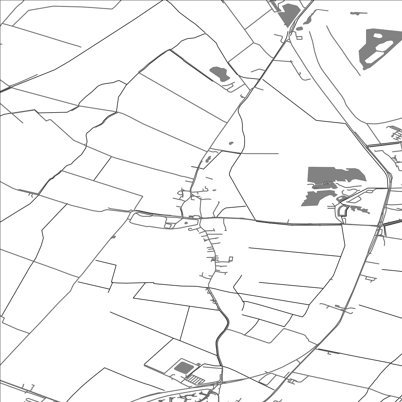 ROAD MAP OF LANDBEACH, UNITED KINGDOM BY MAPBAKES