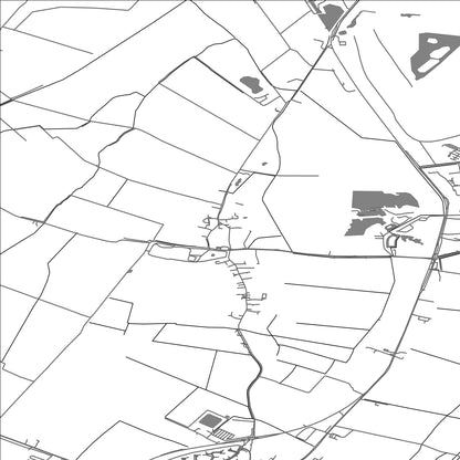 ROAD MAP OF LANDBEACH, UNITED KINGDOM BY MAPBAKES