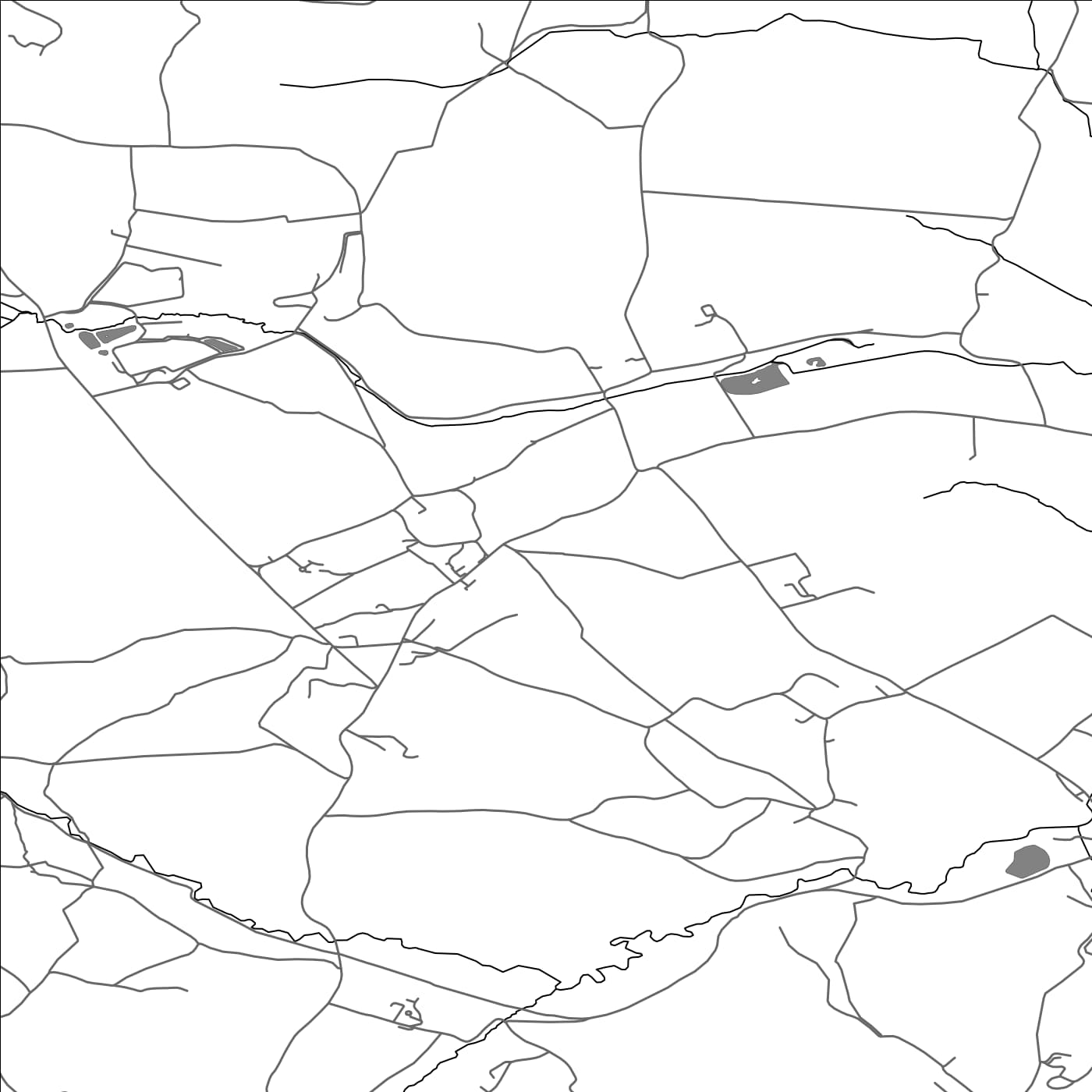 ROAD MAP OF LANGFORD BUDVILLE, UNITED KINGDOM BY MAPBAKES