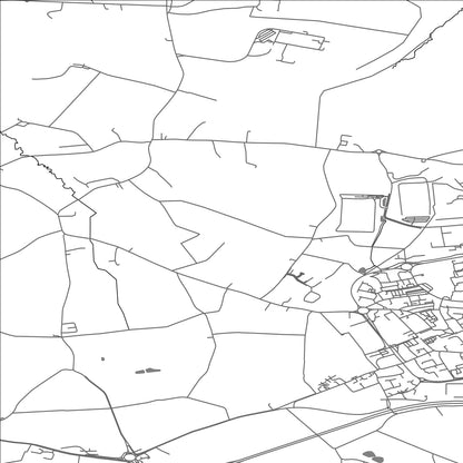 ROAD MAP OF LATHOM SOUTH, UNITED KINGDOM BY MAPBAKES