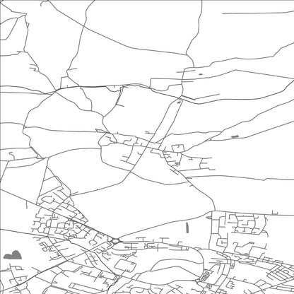 ROAD MAP OF LAUGHTON-EN-LE-MORTHEN, UNITED KINGDOM BY MAPBAKES