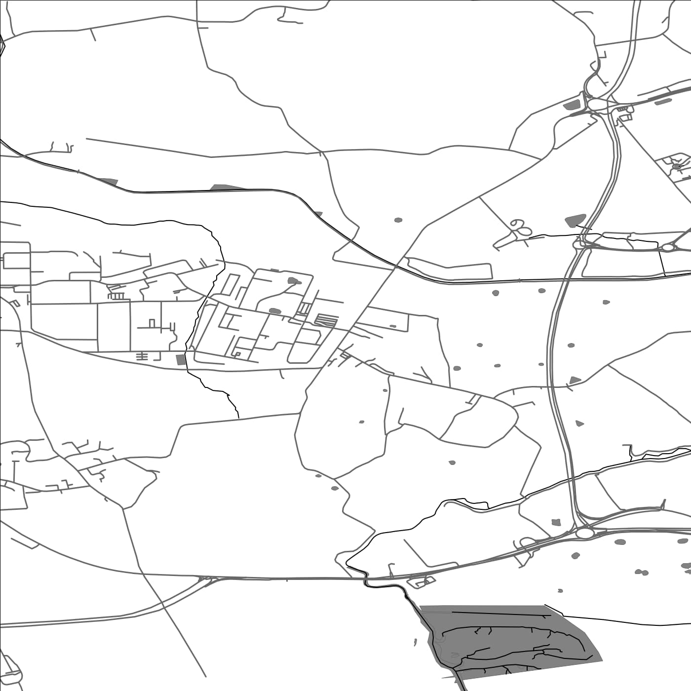 ROAD MAP OF LEA, UNITED KINGDOM BY MAPBAKES