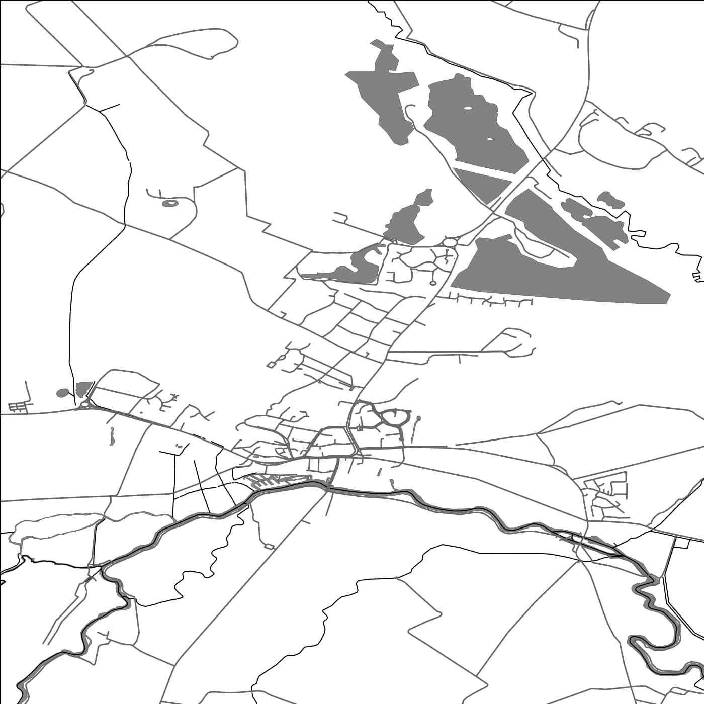 ROAD MAP OF LECHLADE, UNITED KINGDOM BY MAPBAKES