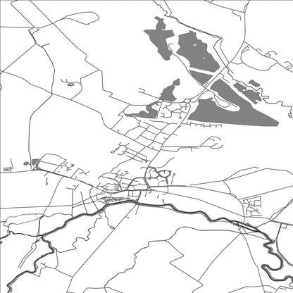 ROAD MAP OF LECHLADE, UNITED KINGDOM BY MAPBAKES