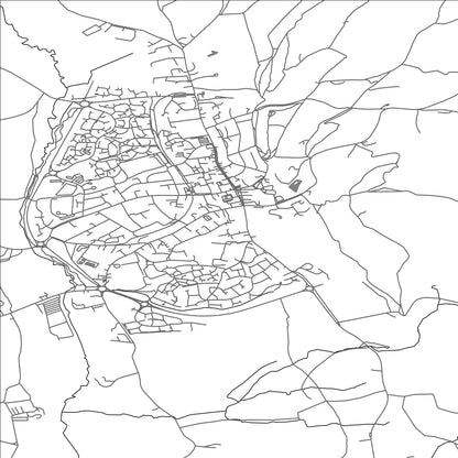 ROAD MAP OF LEDBURY, UNITED KINGDOM BY MAPBAKES