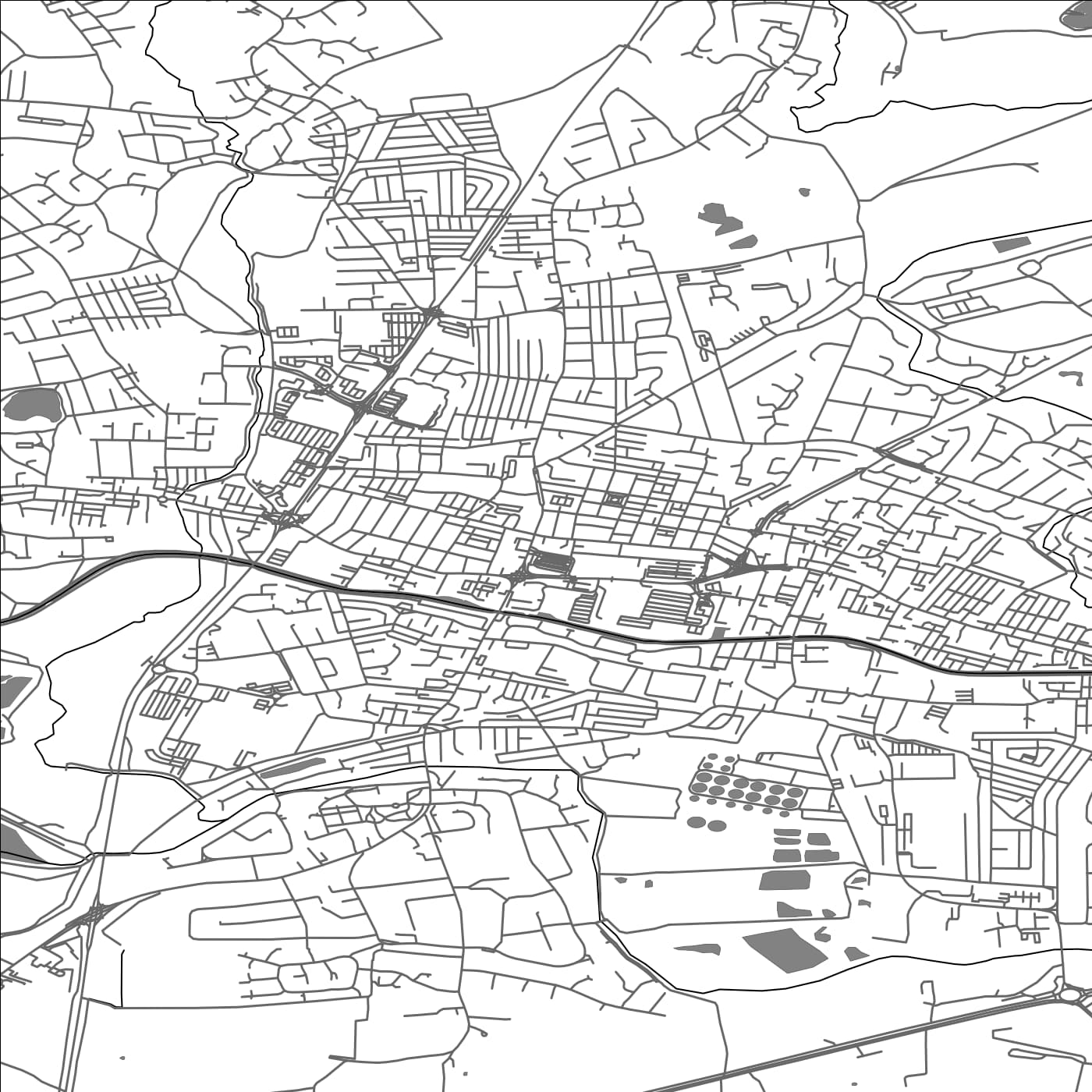 ROAD MAP OF LEIGH, UNITED KINGDOM BY MAPBAKES