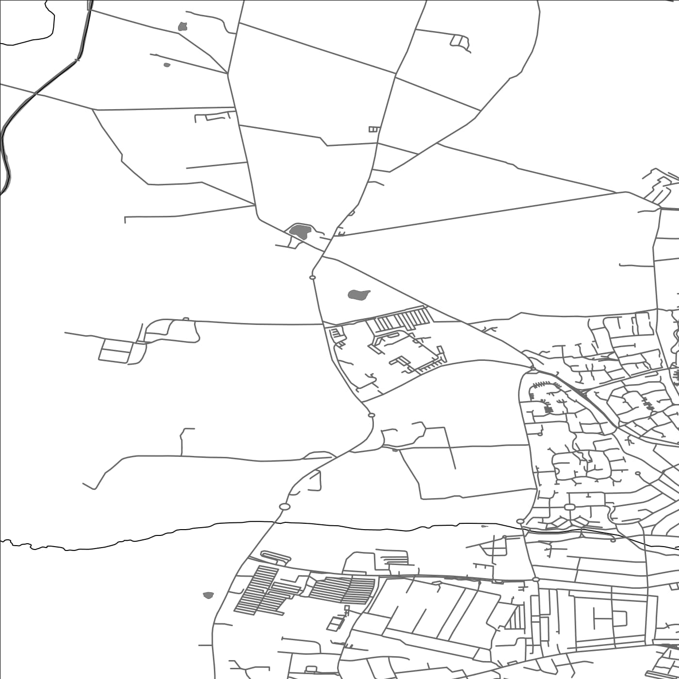 ROAD MAP OF LEIGHTON, UNITED KINGDOM BY MAPBAKES