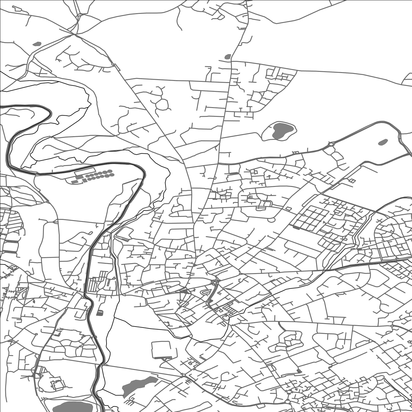 ROAD MAP OF LEIGHTON–LINSLADE, UNITED KINGDOM BY MAPBAKES