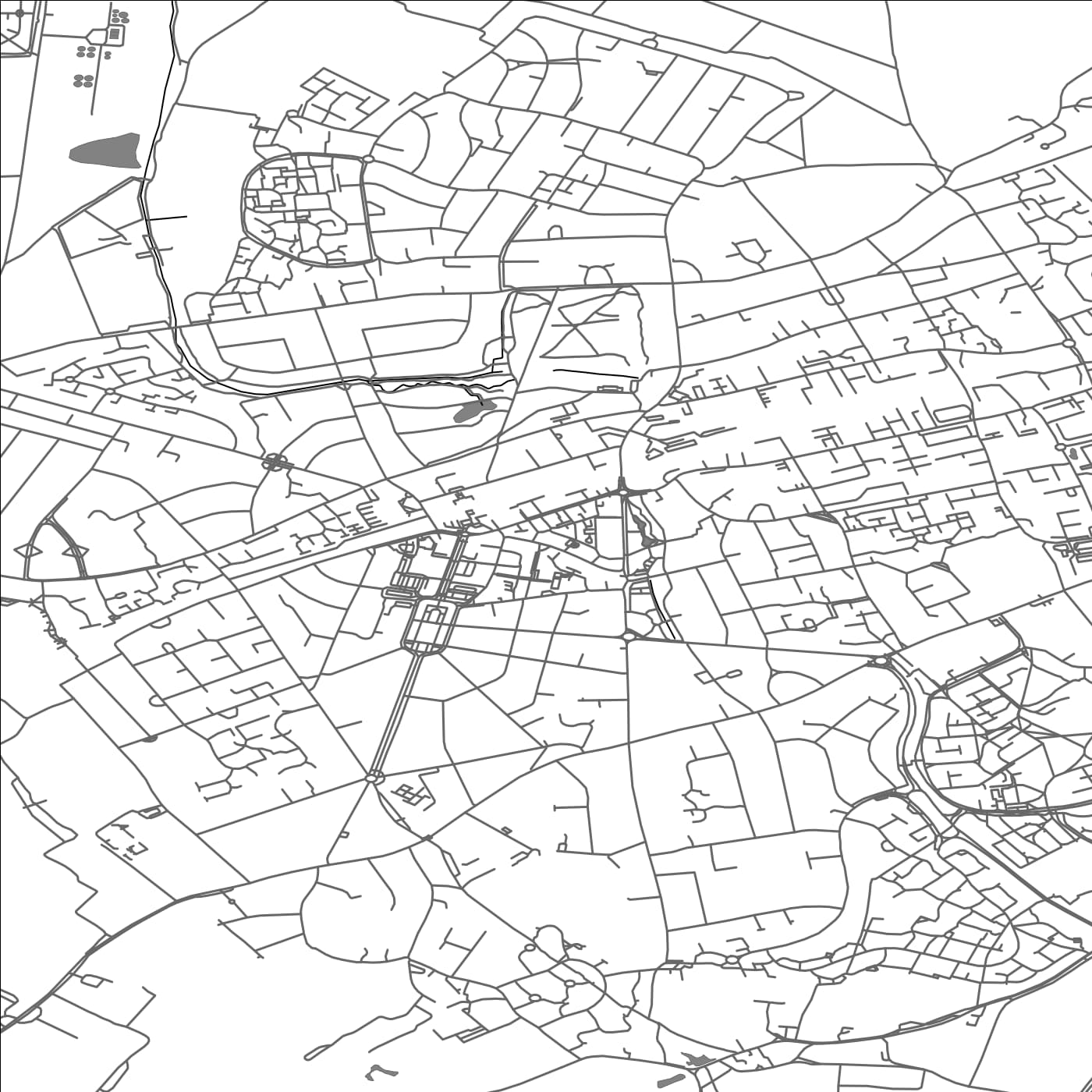 ROAD MAP OF LETCHWORTH GARDEN CITY, UNITED KINGDOM BY MAPBAKES