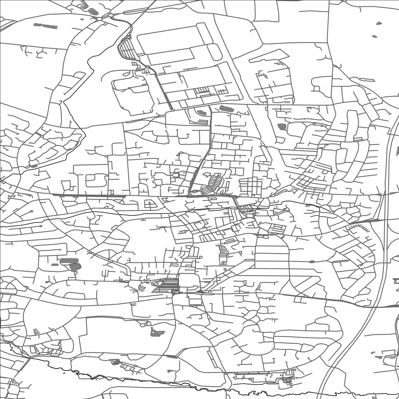 ROAD MAP OF LEYLAND, UNITED KINGDOM BY MAPBAKES