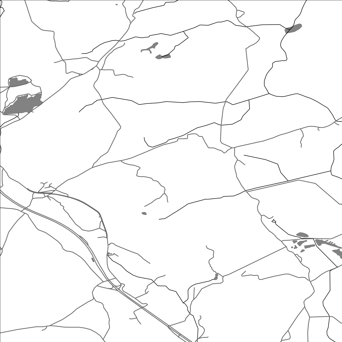 ROAD MAP OF LINDALE AND NEWTON-IN-CARTMEL, UNITED KINGDOM BY MAPBAKES