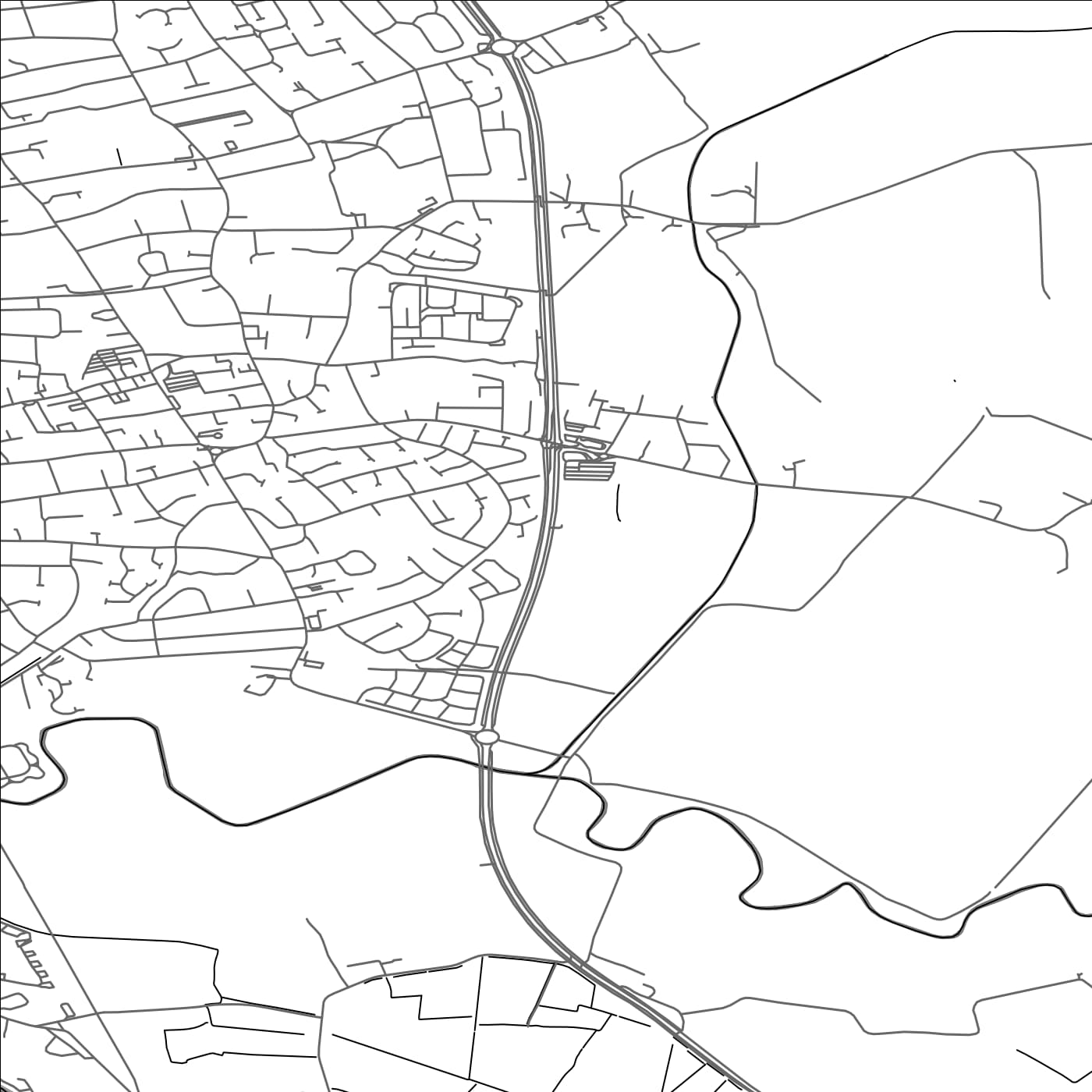 ROAD MAP OF LITTLE ALTCAR, UNITED KINGDOM BY MAPBAKES