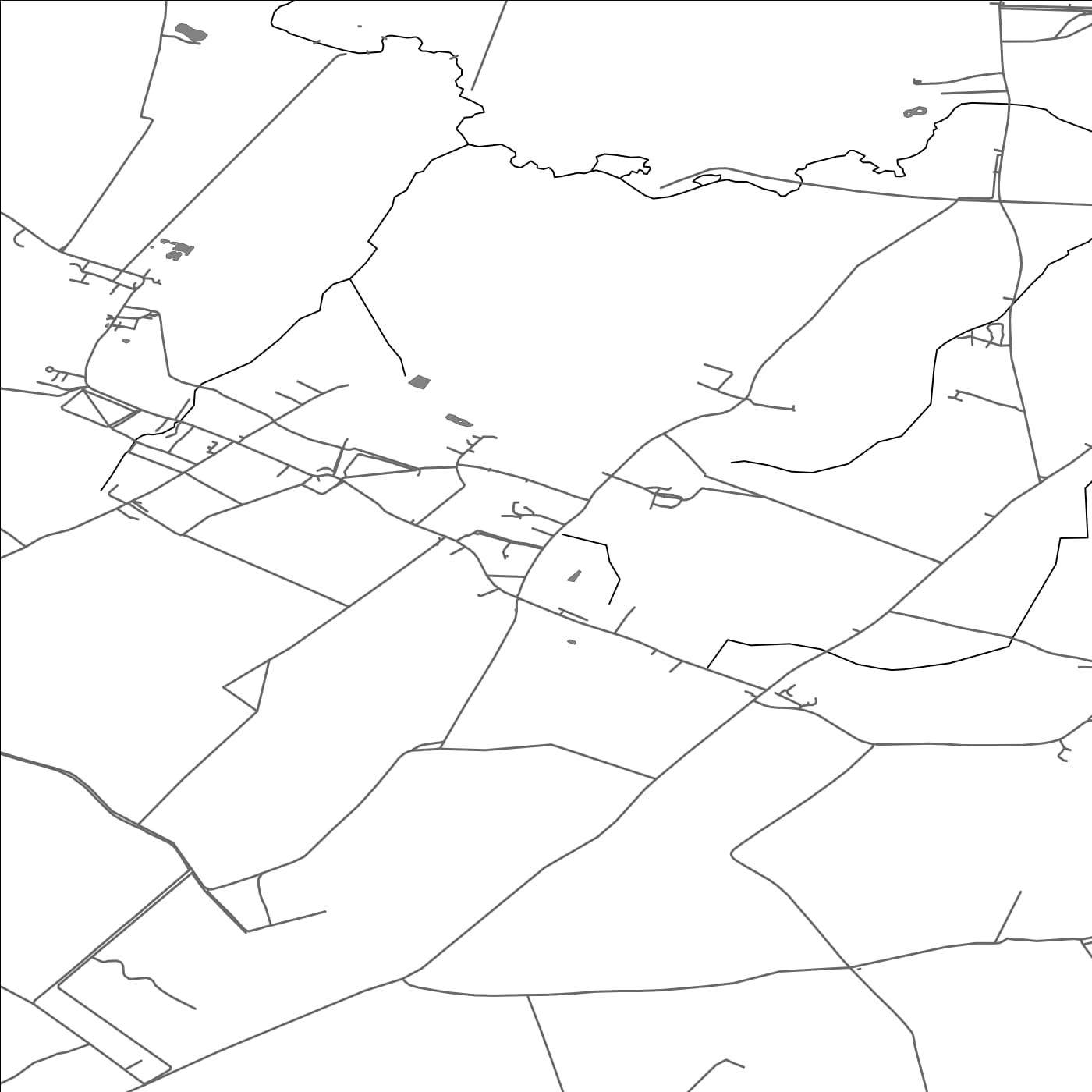 ROAD MAP OF LITTLE EVERSDEN, UNITED KINGDOM BY MAPBAKES