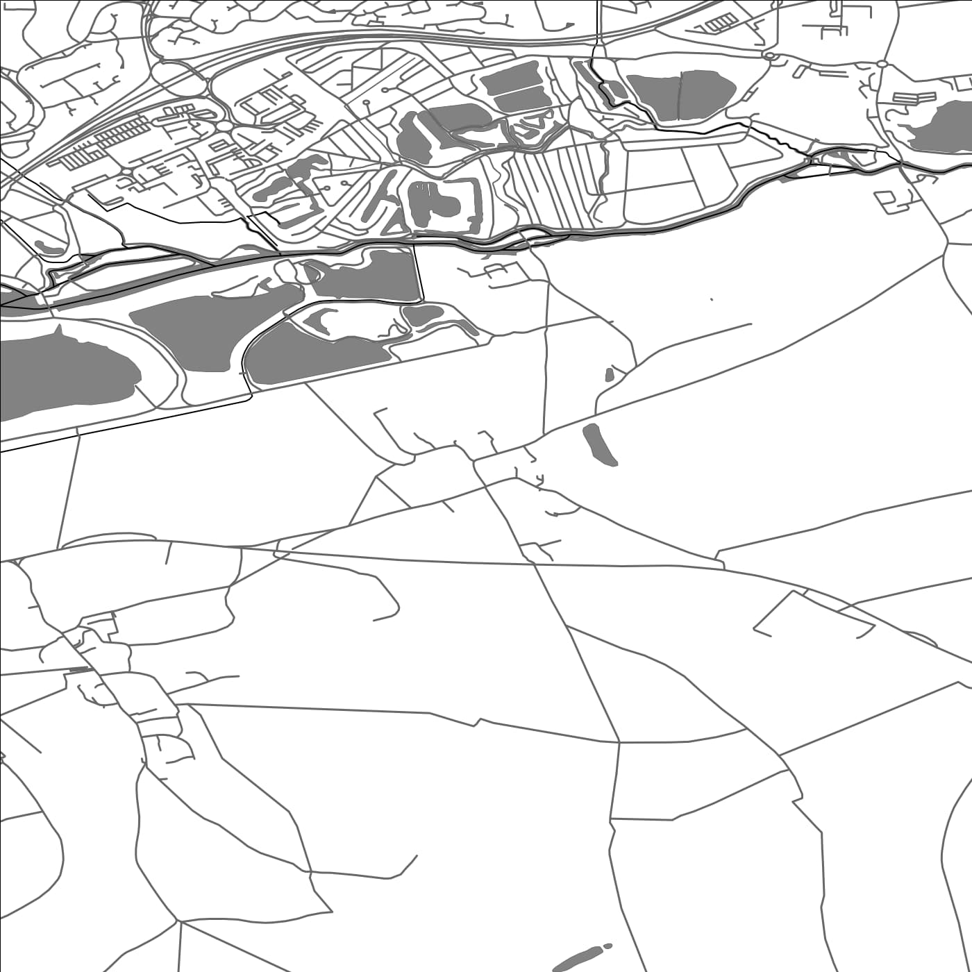 ROAD MAP OF LITTLE HOUGHTON, UNITED KINGDOM BY MAPBAKES