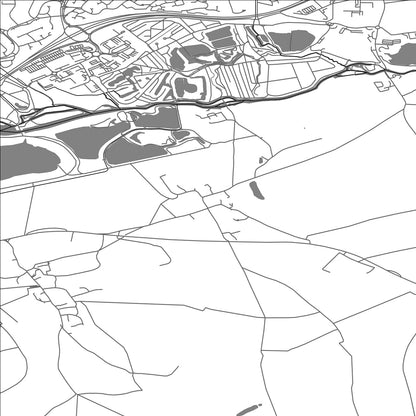 ROAD MAP OF LITTLE HOUGHTON, UNITED KINGDOM BY MAPBAKES