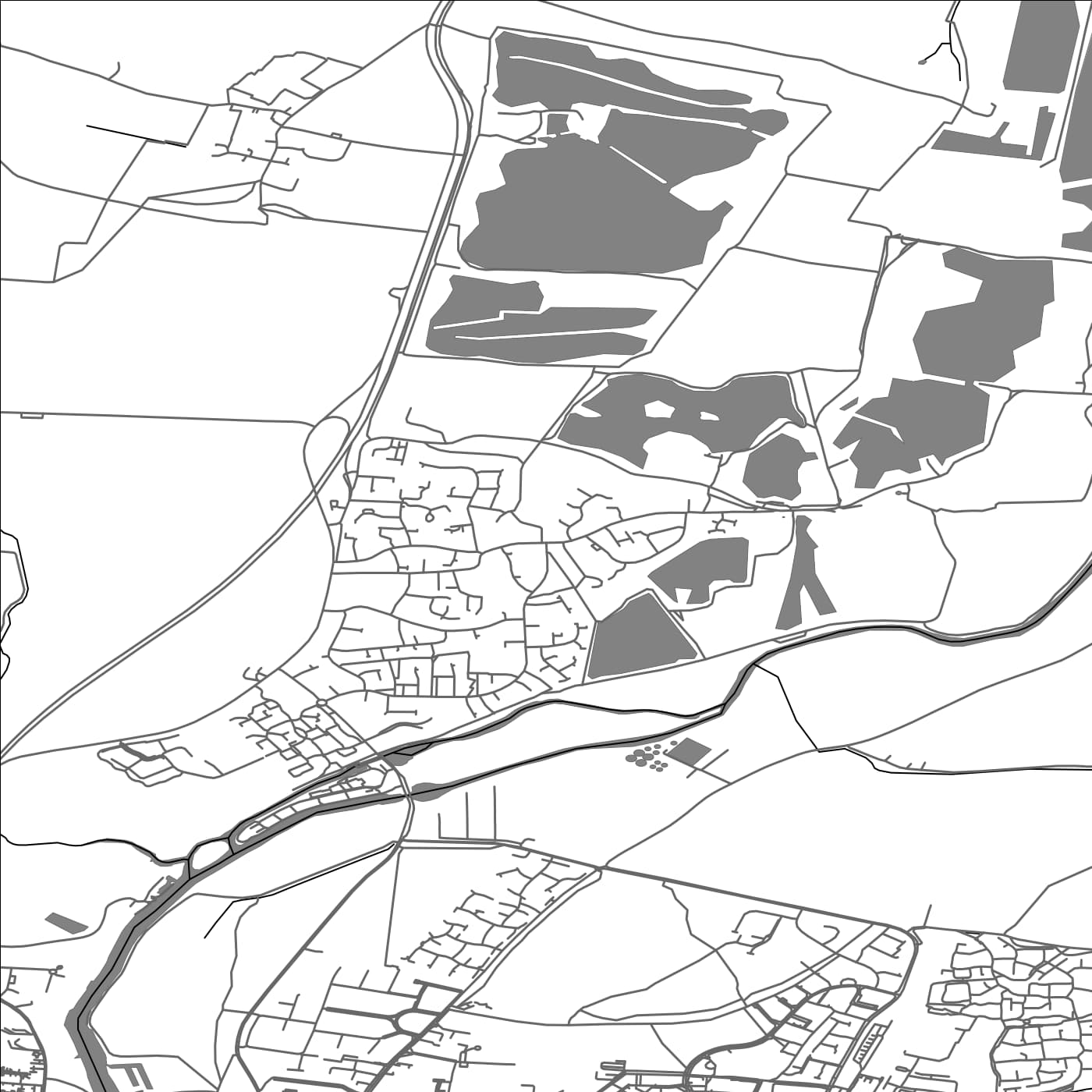 ROAD MAP OF LITTLE PAXTON, UNITED KINGDOM BY MAPBAKES