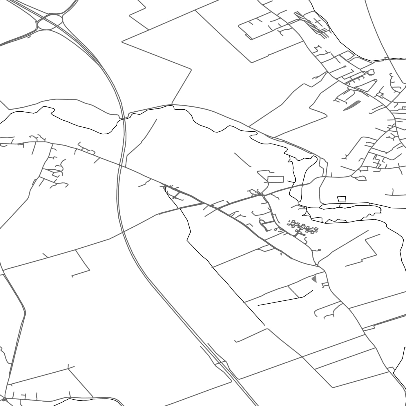 ROAD MAP OF LITTLE SHELFORD, UNITED KINGDOM BY MAPBAKES