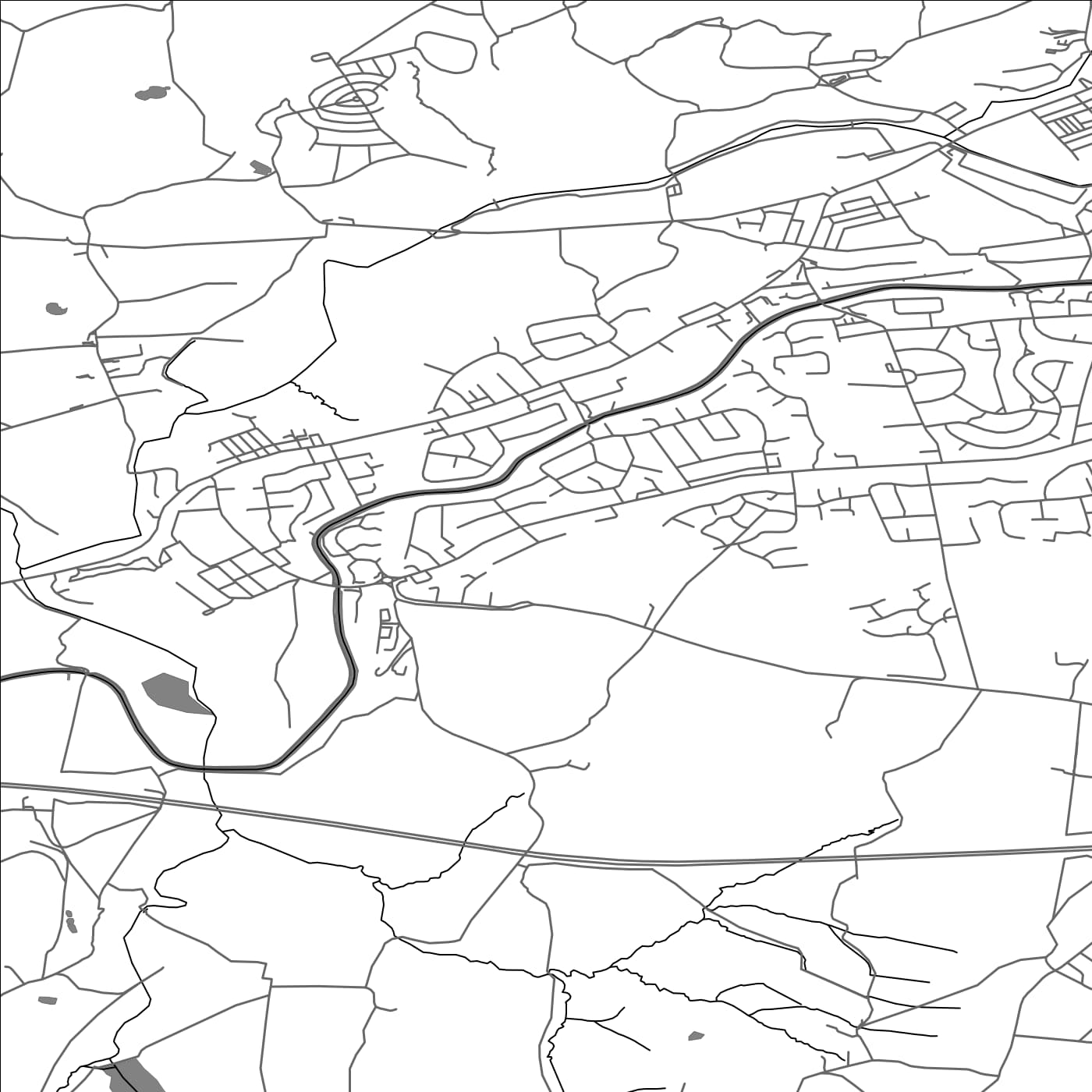 ROAD MAP OF LIVESEY, UNITED KINGDOM BY MAPBAKES