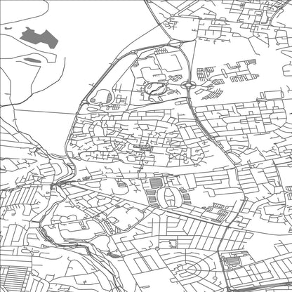 ROAD MAP OF LONGBENTON, UNITED KINGDOM BY MAPBAKES