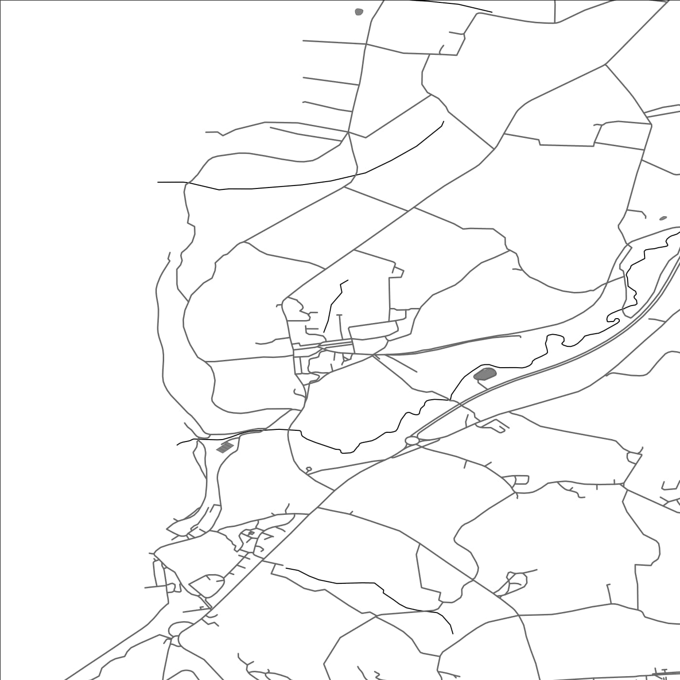 ROAD MAP OF LOWCA, UNITED KINGDOM BY MAPBAKES