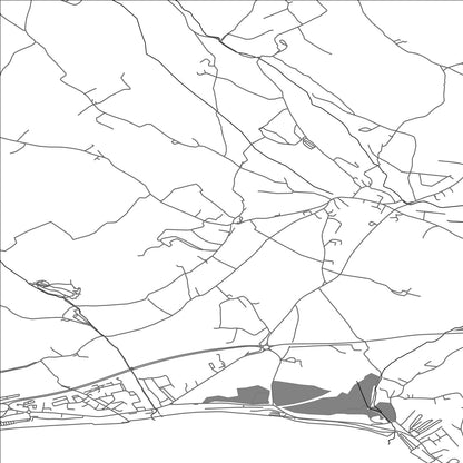 ROAD MAP OF LUDGVAN, UNITED KINGDOM BY MAPBAKES