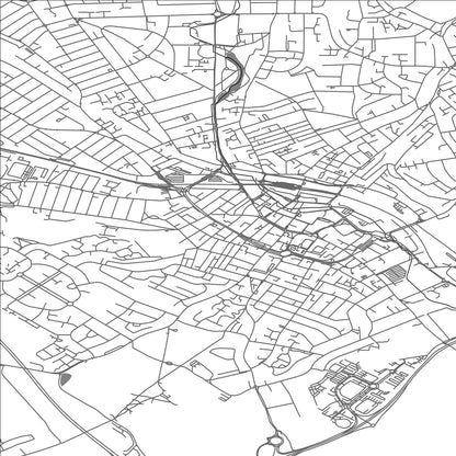 ROAD MAP OF LUTON, UNITED KINGDOM BY MAPBAKES