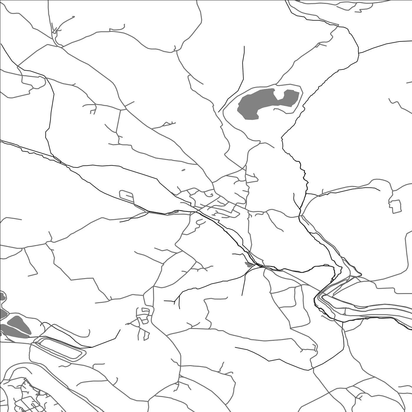 ROAD MAP OF LUXULYAN, UNITED KINGDOM BY MAPBAKES