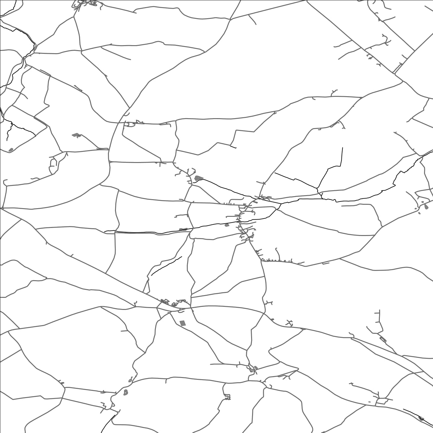 ROAD MAP OF LYDEARD ST LAWRENCE, UNITED KINGDOM BY MAPBAKES