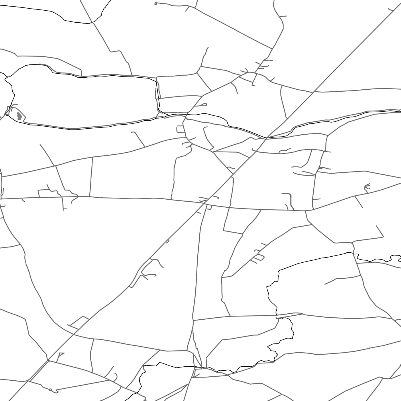 ROAD MAP OF LYDFORD-ON-FOSSE, UNITED KINGDOM BY MAPBAKES