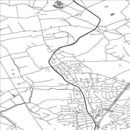 ROAD MAP OF LYDIATE, UNITED KINGDOM BY MAPBAKES