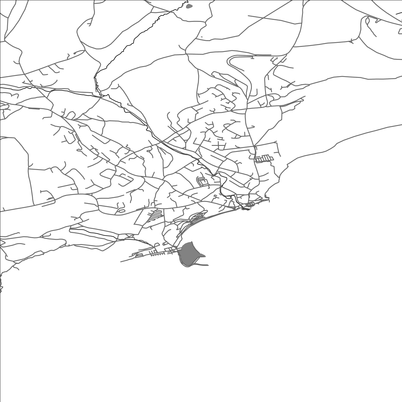 ROAD MAP OF LYME REGIS, UNITED KINGDOM BY MAPBAKES