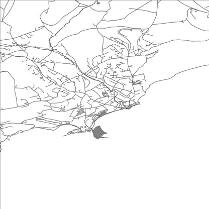 ROAD MAP OF LYME REGIS, UNITED KINGDOM BY MAPBAKES