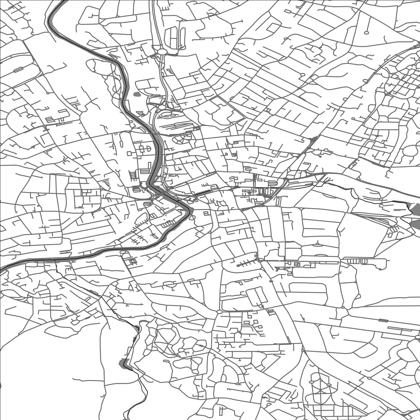 ROAD MAP OF MAIDSTONE, UNITED KINGDOM BY MAPBAKES