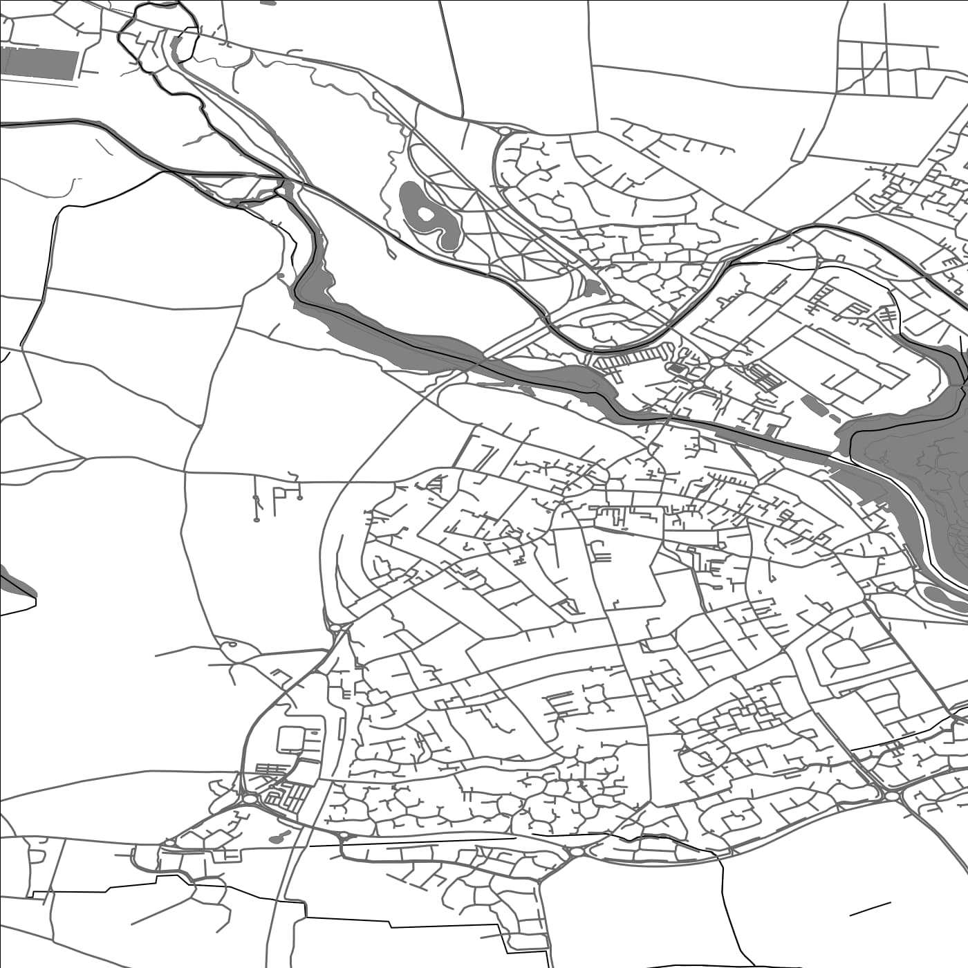 ROAD MAP OF MALDON, UNITED KINGDOM BY MAPBAKES