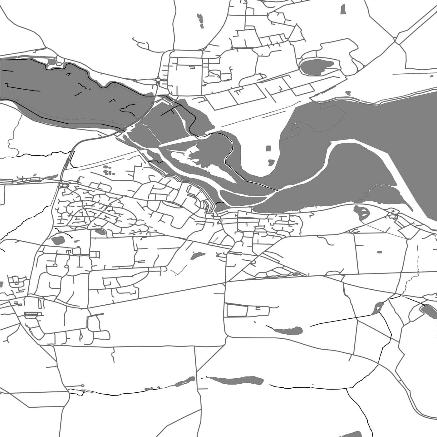 ROAD MAP OF MANNINGTREE, UNITED KINGDOM BY MAPBAKES