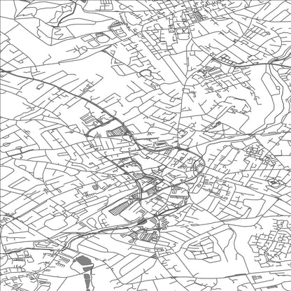 ROAD MAP OF MANSFIELD, UNITED KINGDOM BY MAPBAKES