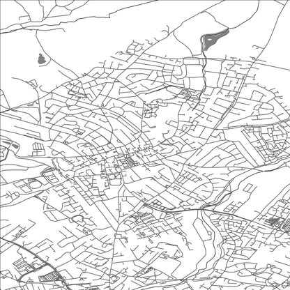 ROAD MAP OF MANSFIELD WOODHOUSE, UNITED KINGDOM BY MAPBAKES