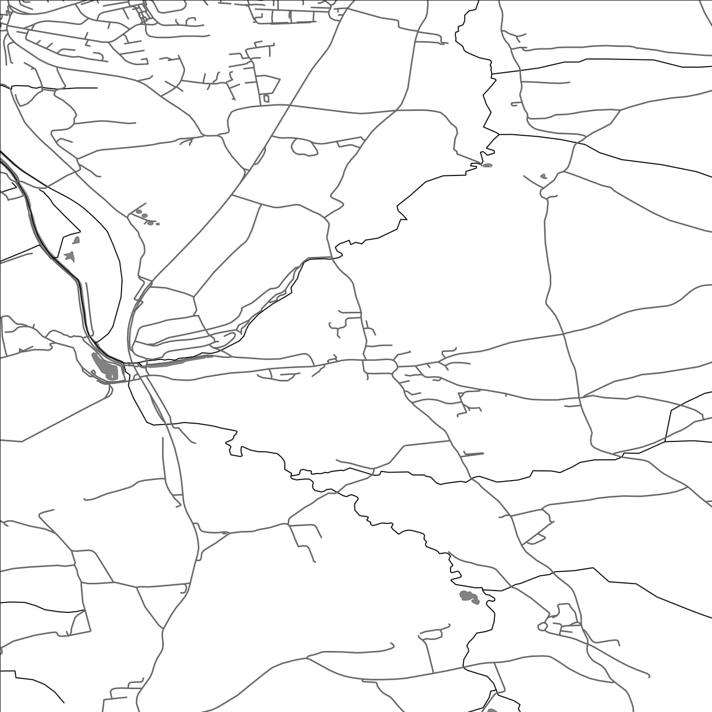 ROAD MAP OF MARHAMCHURCH, UNITED KINGDOM BY MAPBAKES