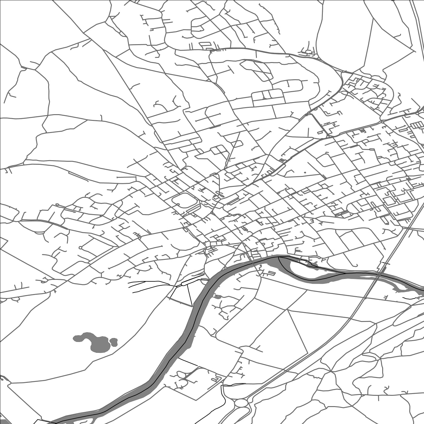 ROAD MAP OF MARLOW, UNITED KINGDOM BY MAPBAKES