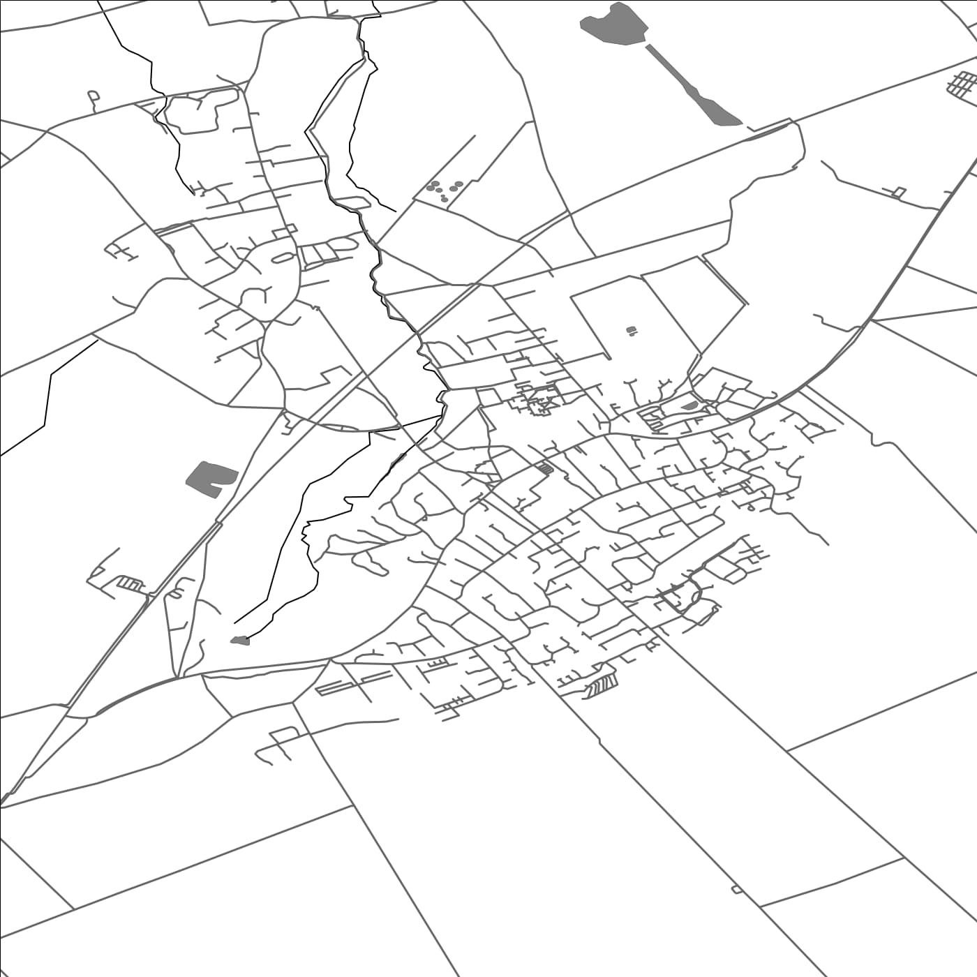 ROAD MAP OF MELBOURN, UNITED KINGDOM BY MAPBAKES