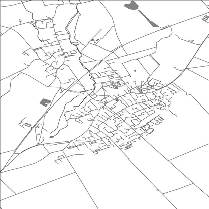 ROAD MAP OF MELBOURN, UNITED KINGDOM BY MAPBAKES