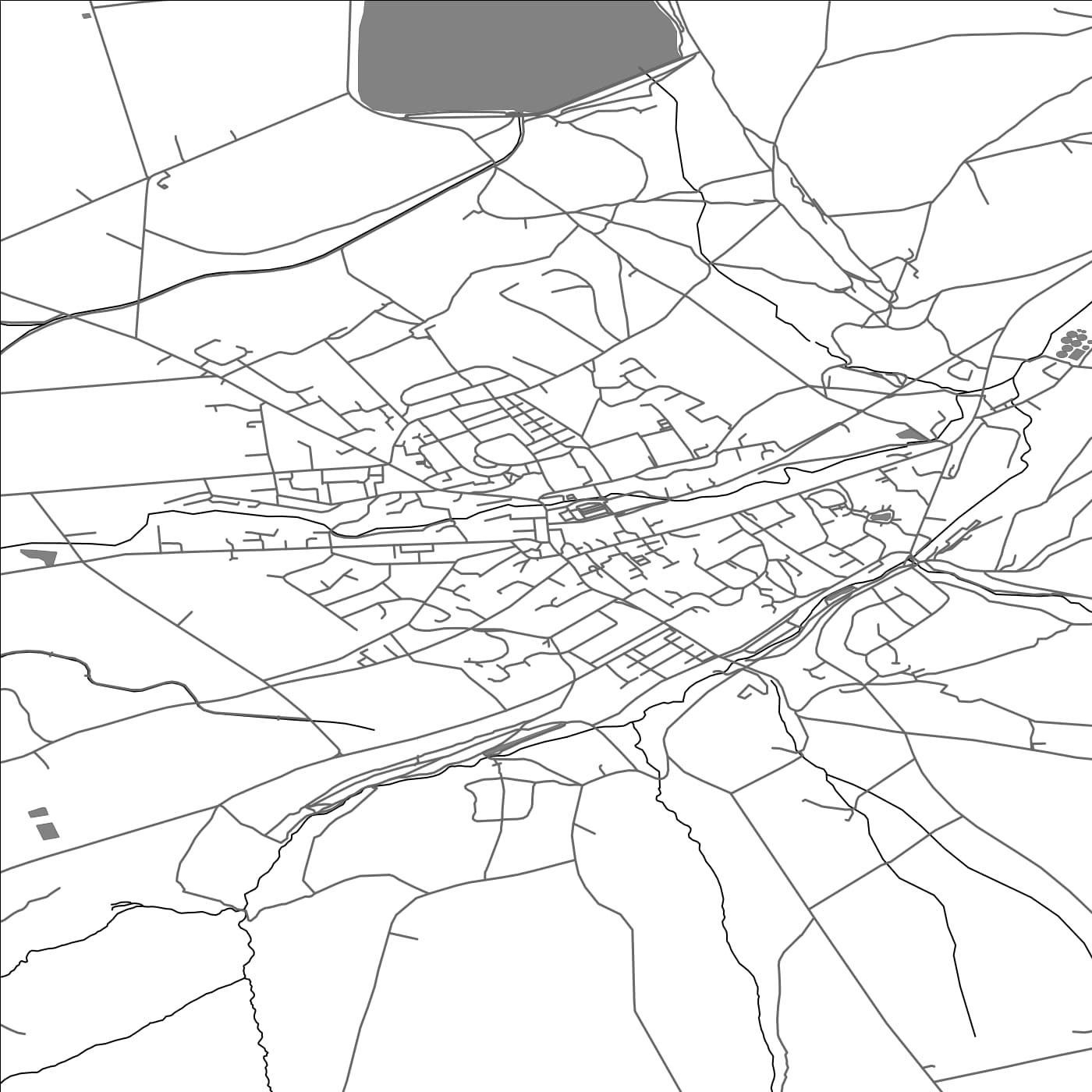 ROAD MAP OF MELTHAM, UNITED KINGDOM BY MAPBAKES