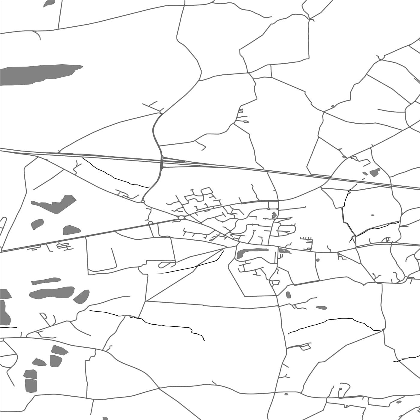 ROAD MAP OF MERIDEN, UNITED KINGDOM BY MAPBAKES